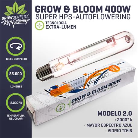 Ampolleta Grow & Bloom 400W