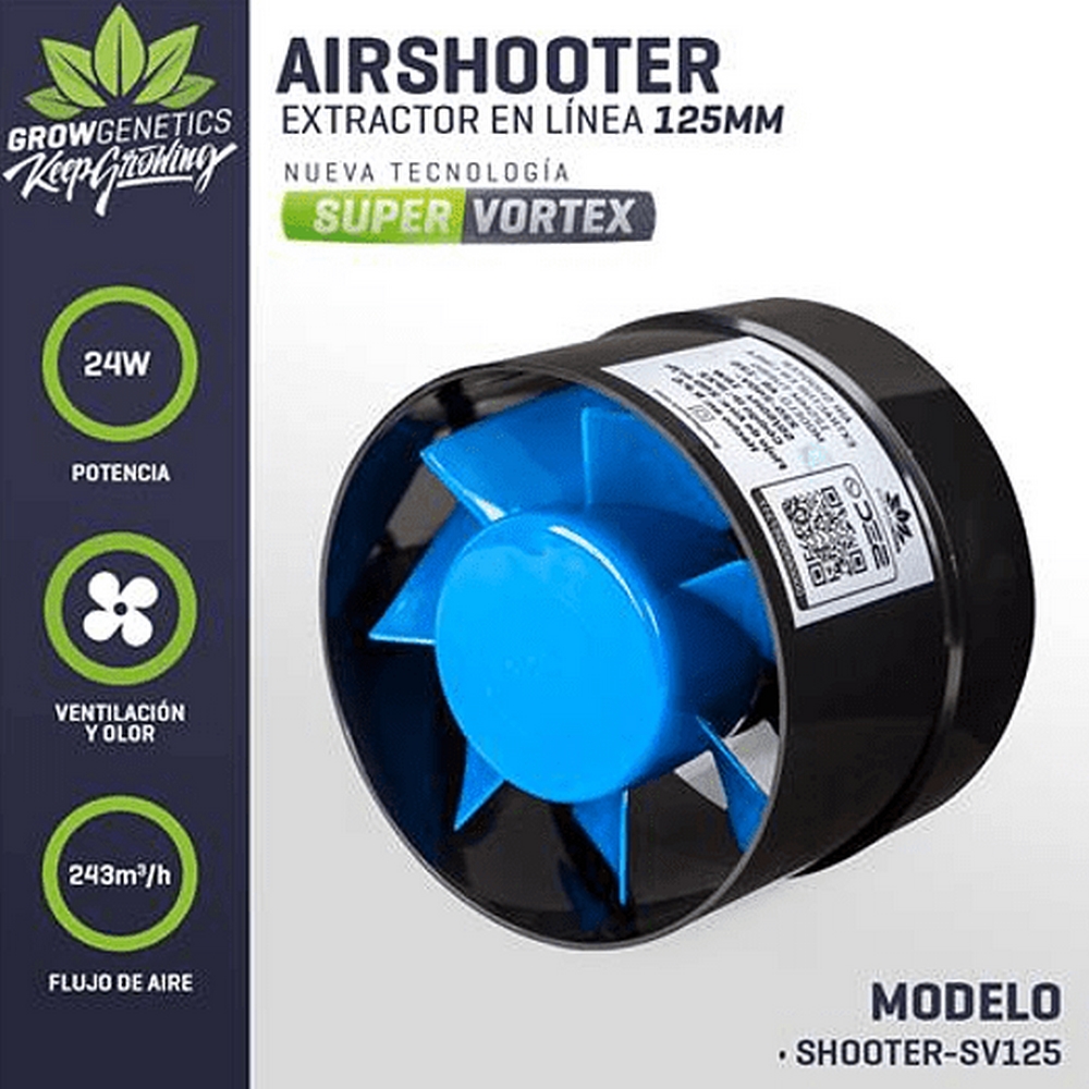 AIRSHOOTER EXTRACTOR EN LINEA 125MM TURBO