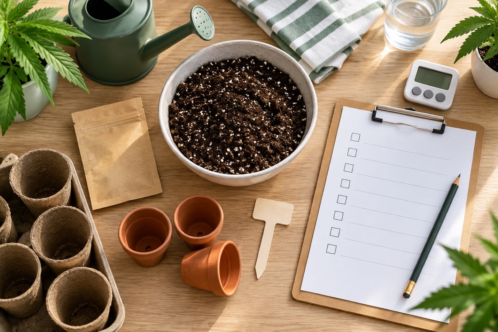 Checklist responsable antes de germinar semillas de cannabis medicinal