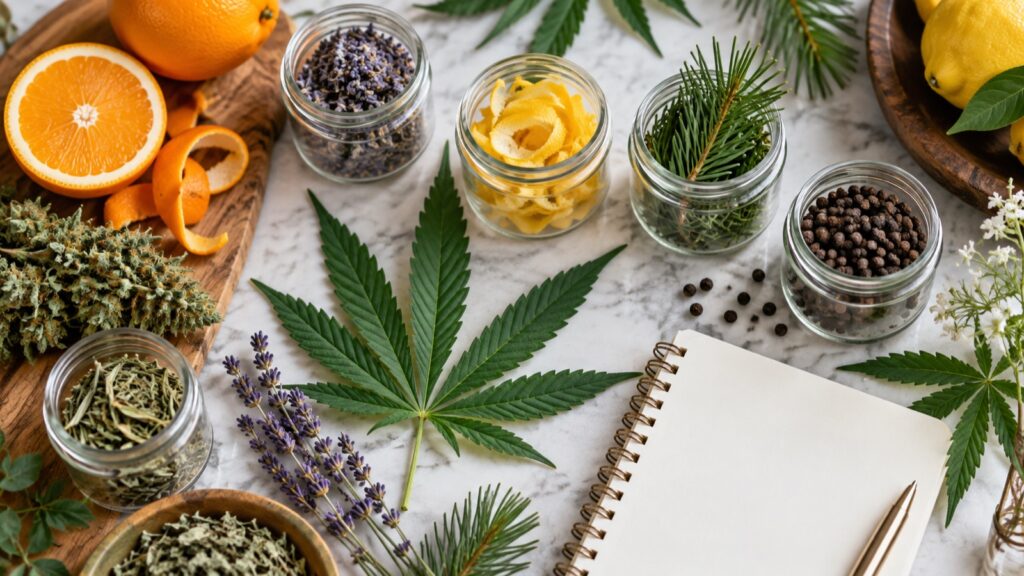 Terpenos en cannabis y perfiles aromaticos